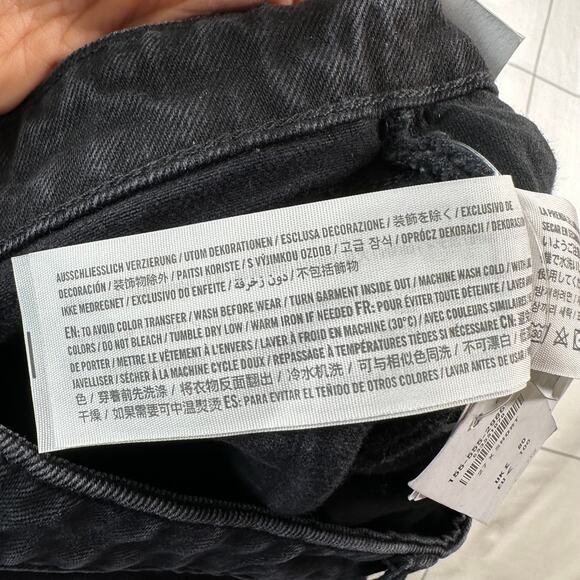 Abercrombie & Fitch Jeans Womens 27 Extra Short Black 90s Relaxed Curve Love New - Picture 6 of 11